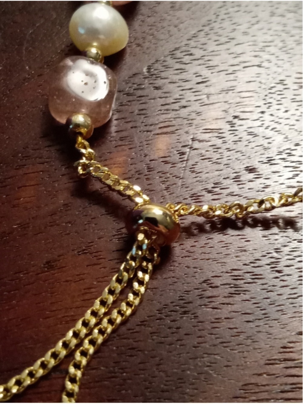 NWT Pearl And Strawberry Quartz Bracelet With Jewelry Travel Case, Gift-To-Go - Picture 5 of 8